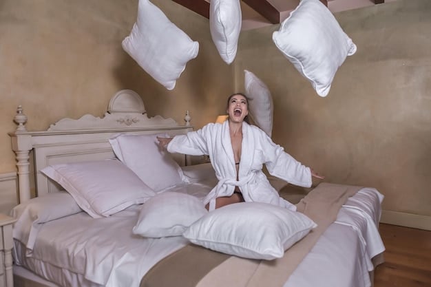 Esta imagem mostra um colchão confortável, a chave para alcançar um sono tranquilo e revigorante. A roupa de cama macia e o design acolhedor destacam a importância da manutenção adequada do colchão para uma saúde do sono ideal, conforme discutido no artigo "Dicas de Manutenção de Colchão para um Sono Mais Saudável". A imagem representa visualmente o foco do artigo em criar um ambiente de sono ideal por meio de cuidados cuidadosos com o colchão.